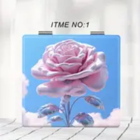 Y2K Pink Rose Double Mirrors - Picture 1 of 4